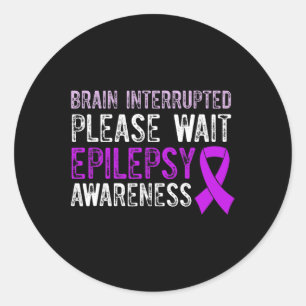 Epilepsie bewustzijn Epileptische Krijger Overleve Ronde Sticker