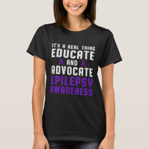Epilepsie Bewustzijn Fun Loving Epileptic Warrior T-shirt