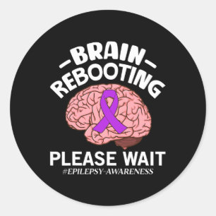 Epilepsie Bewustzijn - Hersenen Rebooten Wacht Als Ronde Sticker