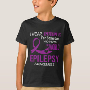Epilepsie Bewustzijn Ik Draag Paarse voor mijn Iem T-shirt