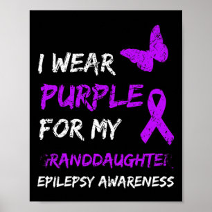 Epilepsie Bewustzijn Ik Draag Paarse voor mijn kle Poster