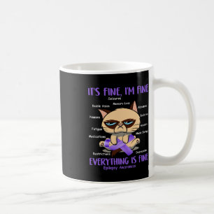 Epilepsie Bewustzijn Kat Uw strijd is mijn strijd  Koffiemok