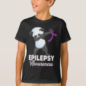 Epilepsie bewustzijn maand Dabbing panda epilepsie T-shirt (Voorkant)