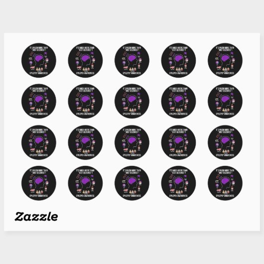 Epilepsie Bewustzijn Maand Epilepsie Strijder Ronde Sticker (Vel)