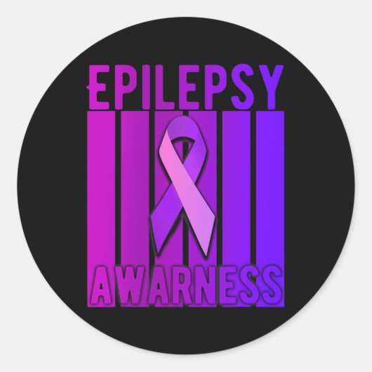 Epilepsie Bewustzijn Maand In November We Draag Pu Ronde Sticker (Voorkant)