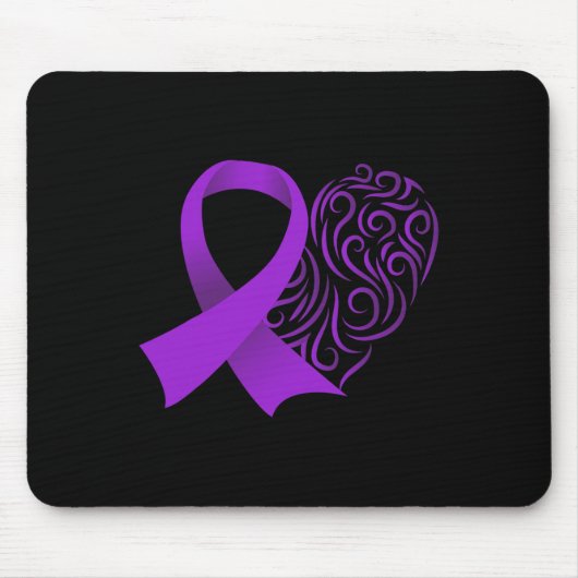 Epilepsie Bewustzijn Maand Paarse Ribbon Advocacy  Muismat (Voorkant)