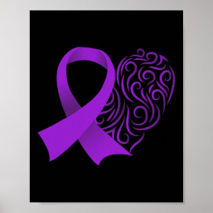 Epilepsie Bewustzijn Maand Paarse Ribbon Advocacy  Poster