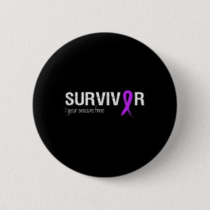Epilepsie Bewustzijn Maand We Draag Paarse linten  Ronde Button 5,7 Cm