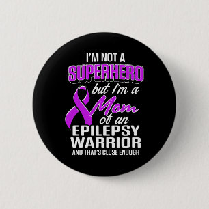 Epilepsie Bewustzijn Moeder Held Epileptische Stri Ronde Button 5,7 Cm