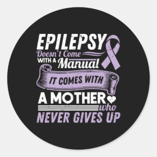 Epilepsie Bewustzijn Moeder Komt Niet Met Een Hand Ronde Sticker
