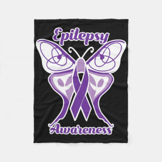 Epilepsie Bewustzijn Paarse Dag Vlinder Epilepsie Fleece Deken