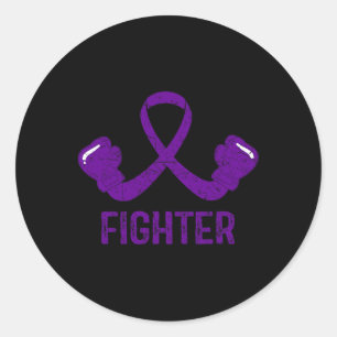Epilepsie bewustzijn vechter ronde sticker