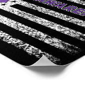 Epilepsie Bewustzijn Vlag Paarse Lint Epilepsie Oo Poster (Hoek)