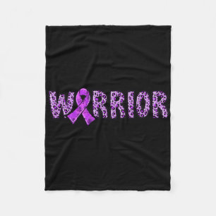 Epilepsie Bewustzijn Warrior Paarse Lint Luipaard Fleece Deken