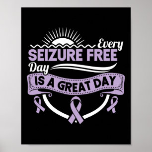 Epilepsie Bewustzijnslint Elke Dag Zonder Aanval G Poster