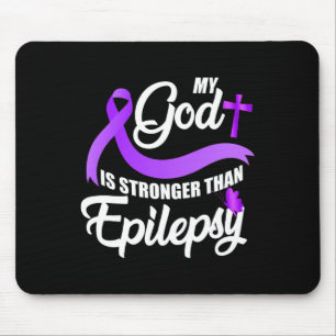Epilepsie Bewustzijnslint Mijn God Is Sterker Dan Muismat