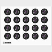 Epilepsie Bewustzijnslint Paarse Epilepsie Hersene Ronde Sticker (Vel)