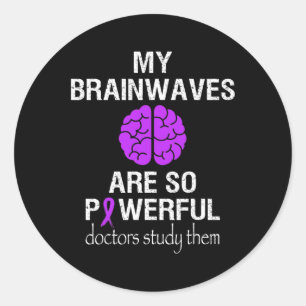 Epilepsie Bewustzijnsmaand Hersengolven Zijn Zo Kr Ronde Sticker