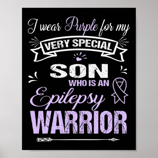 Epilepsie Bewustzijnsondersteuning Son Warrior Wal Poster (Voorkant)