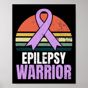 Epilepsie Bewustzijnsontwerp Retro Sunset GIF Poster