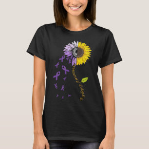 Epilepsie bewustzijnsunflower t-shirt