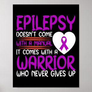 Epilepsie een aankomende vrouw die nooit Paarse ri Poster