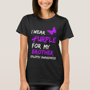 Epilepsie Ik Draag Paars Voor Mijn Broer Lint T-shirt