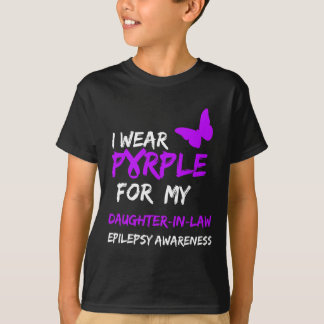 Epilepsie Ik Draag Paars voor mijn schoondochter-i T-shirt