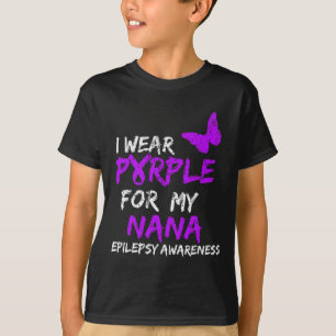 Epilepsie Ik Draag Paarse voor mijn Nana Lint 1 T-shirt