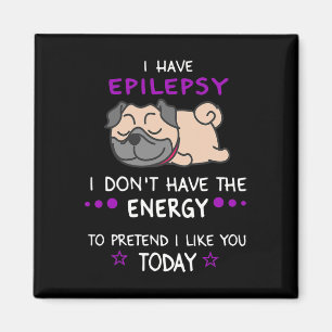 Epilepsie Ik Heb Niet De Energie Lui Pug Hond Lief Magneet
