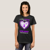 Epilepsie - Ik hou van iemand met epilepsiebewustz T-shirt (Voorkant volledig)