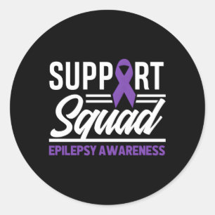 Epilepsie krijger ondersteuning squad ondersteunin ronde sticker