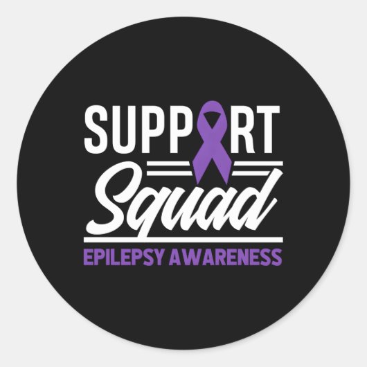 Epilepsie krijger ondersteuning squad ondersteunin ronde sticker (Voorkant)