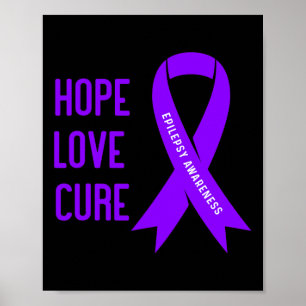Epilepsie Krijger - Paarse Epilepsie Bewustzijn Poster
