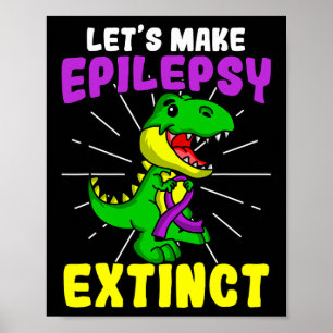 Epilepsie krijger uitgestorven epileptische dinosa poster