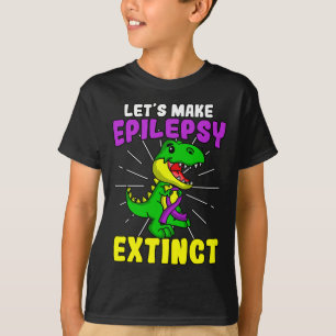 Epilepsie krijger uitgestorven epileptische dinosa t-shirt