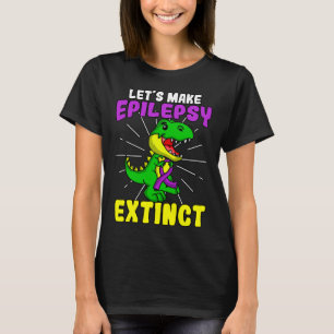 Epilepsie krijger uitgestorven epileptische dinosa t-shirt