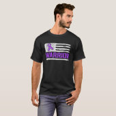Epilepsie Krijgerslint Paarse Epilepsiebewustzijn T-shirt (Voorkant volledig)