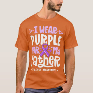 Epilepsie lint Ik Draag Paarse voor mijn vader fam T-shirt