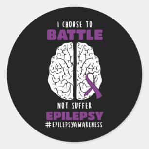 Epilepsie Paars Epileptisch Brain Day Epilepsie Ronde Sticker