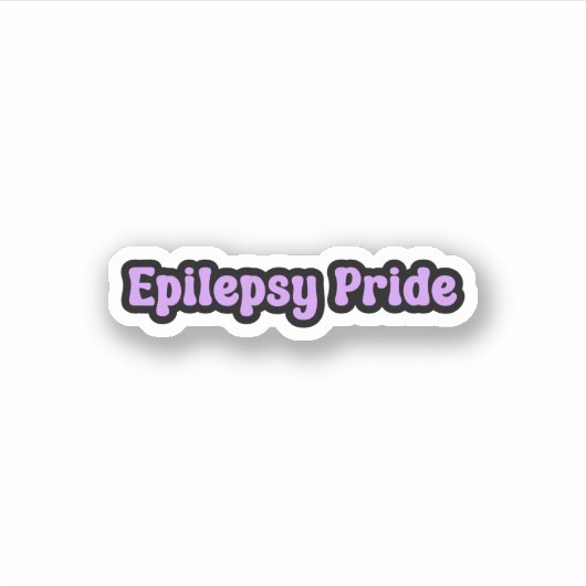 Epilepsie trots Paarse bewustzijn Sticker (Voorkant)