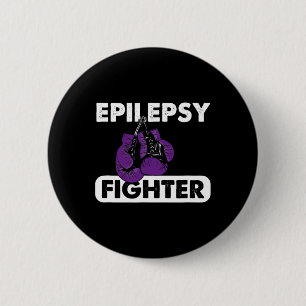 Epilepsie vechter boksen overlevende Paarse lint Ronde Button 5,7 Cm