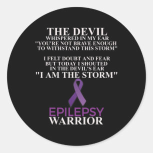 Epilepsie Warrior Awareness Christelijk Faith Ronde Sticker