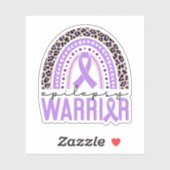 Epilepsie Warrior Epilepsie Bewustzijn Rainbow Sticker (Vel)