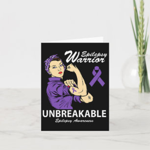 Epilepsie Warrior Onbreekbare Epilepsie Bewustzijn Kaart