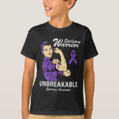 Epilepsie Warrior Onbreekbare Epilepsie Bewustzijn T-shirt (Voorkant)