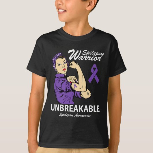 Epilepsie Warrior Onbreekbare Epilepsie Bewustzijn T-shirt (Voorkant)
