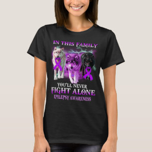 epilepsie wolf vecht nooit alleen t-shirt
