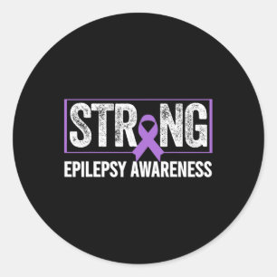 Epilepsiebewustzijn - Epilepsiebewustzijn Sterk Ronde Sticker