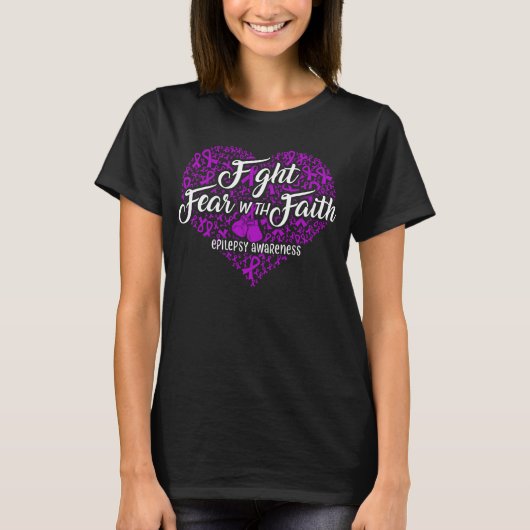 epilepsiebewustzijn hart t-shirt (Voorkant)